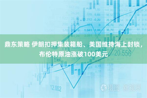 鼎东策略 伊朗扣押集装箱船、美国维持海上封锁，布伦特原油涨破100美元
