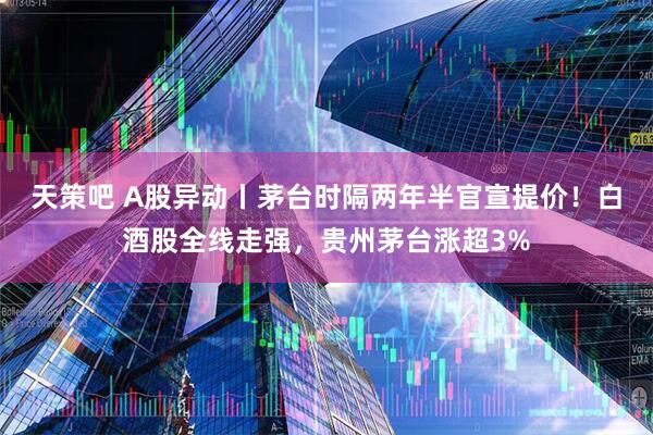 天策吧 A股异动丨茅台时隔两年半官宣提价！白酒股全线走强，贵州茅台涨超3%